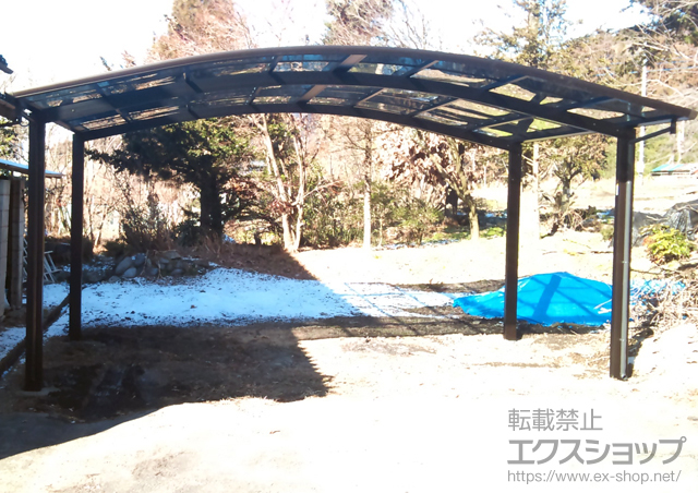 群馬県沼田市ののカーポート プレシオスポート ワイド 積雪〜20cm対応 施工例
