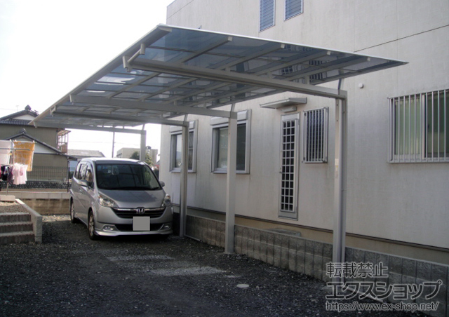 岐阜県美濃加茂市ののカーポート マイリッシュ 前下がり 縦連棟 積雪〜20cm対応 施工例