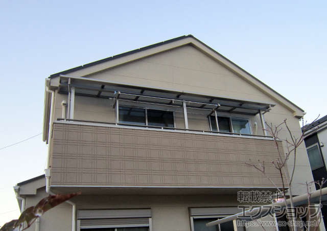 東京都八王子市のLIXIL リクシル（トステム）のバルコニー・ベランダ屋根 ライザーテラスII F型 屋根タイプ 連棟 積雪〜20cm対応 施工例