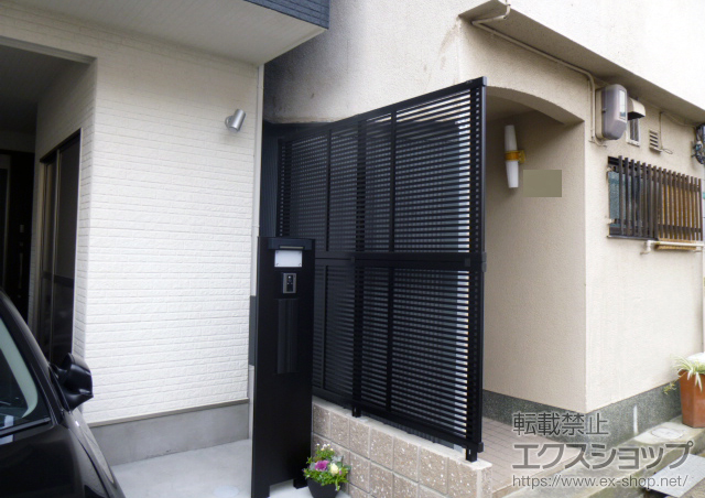 大阪府大阪市ののフェンス・柵 エクスラインフェンス1型 フリーポールタイプ 施工例