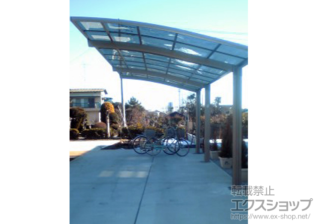 埼玉県川越市のLIXIL リクシル（トステム）のカーポート カーブポートシグマIII 延長 積雪〜20cm対応 施工例