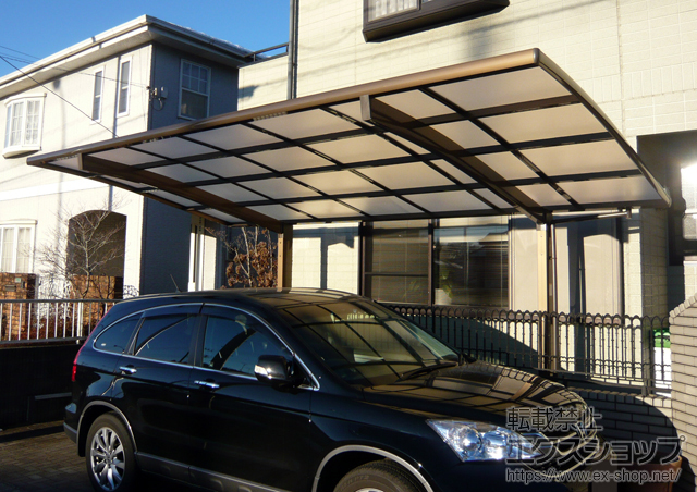 千葉県千葉市のLIXIL リクシル（トステム）のカーポート カーブポートシグマIII 積雪〜20cm対応 施工例