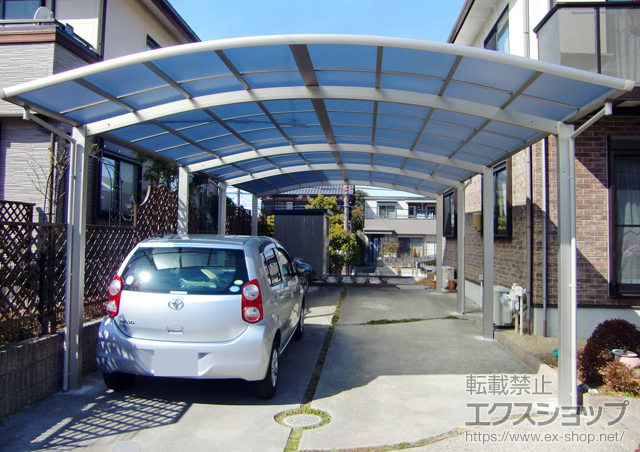 愛知県豊明市ののカーポート レイナツインポート 縦連棟 積雪〜20cm対応 施工例