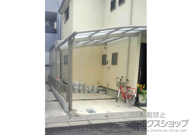 東京都八王子市のLIXIL リクシル（トステム）のカーポート カーブポートシグマIII 積雪〜30cm対応 施工例