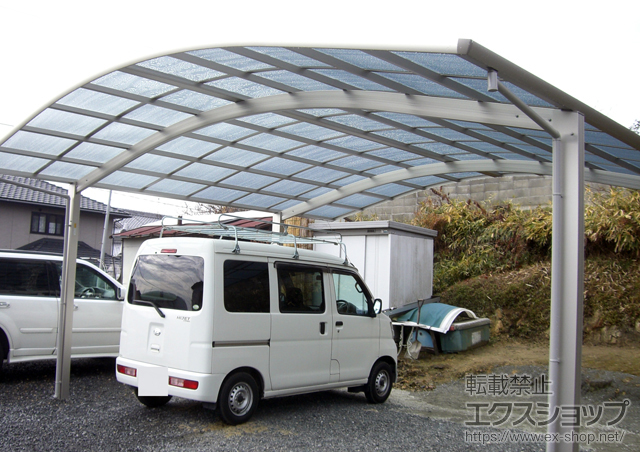 岡山県倉敷市ののカーポート レイナツインポート 積雪〜20cm対応 施工例