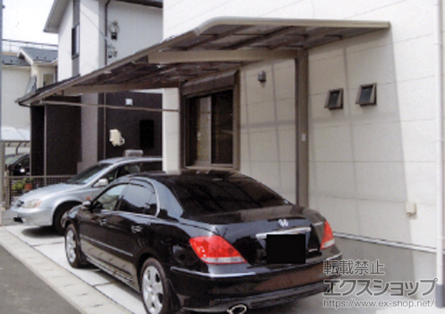 岐阜県岐阜市のLIXIL リクシル（トステム）のカーポート レガーナポートシグマIII 雨樋あり 積雪〜30cm対応 施工例