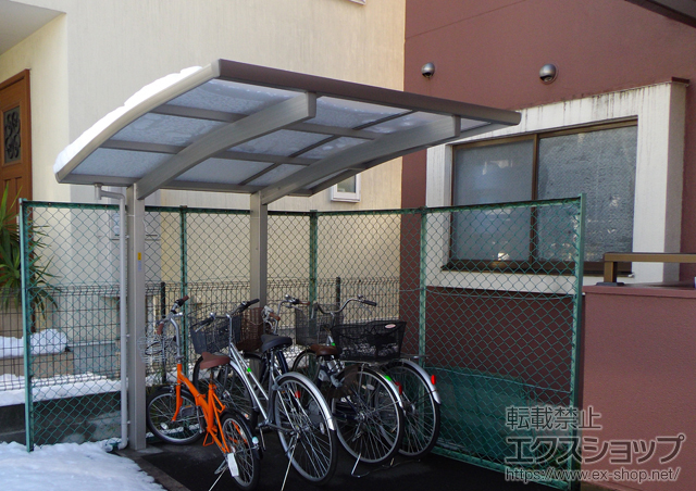 神奈川県横浜市ののサイクルポート・駐輪場 プレシオスポート ミニ 積雪〜20cm対応 施工例