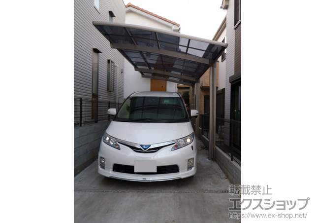 埼玉県朝霞市のLIXIL リクシル（トステム）のカーポート カーブポートシグマIII 延長 積雪〜20cm対応 施工例