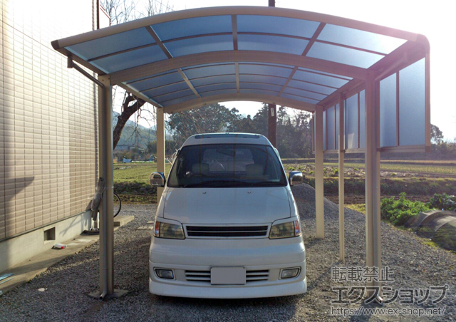 大分県宇佐市ののカーポート レイナワンポート 積雪〜20cm対応＋サイドパネル 57-08 施工例