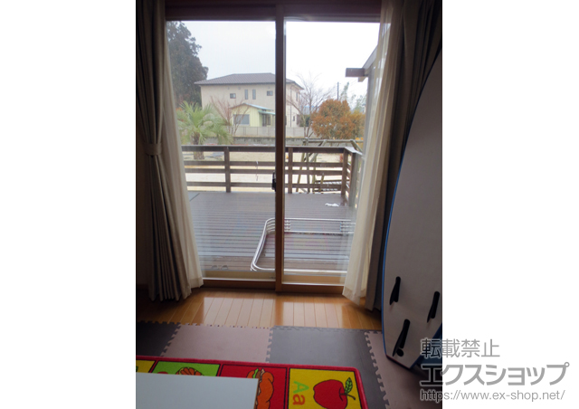 茨城県那珂市のの二重窓（内窓） プラマードU 引違い窓 2枚建 間仕切り下枠仕様 施工例