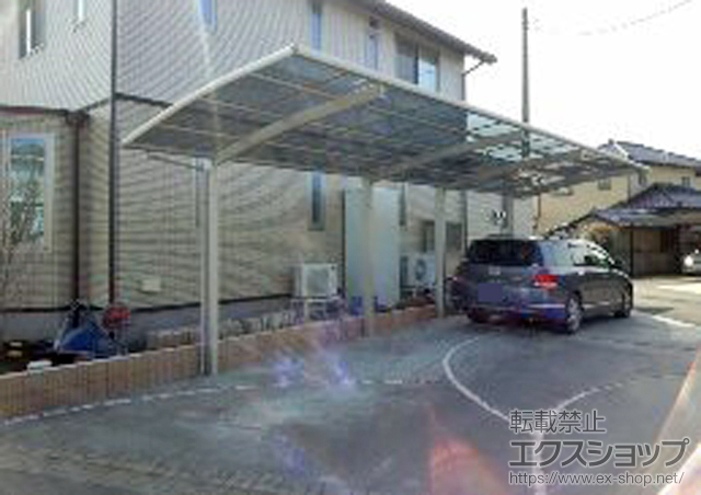 茨城県ひたちなか市ののカーポート レイナポートZ 縦連棟 積雪〜20cm対応 施工例