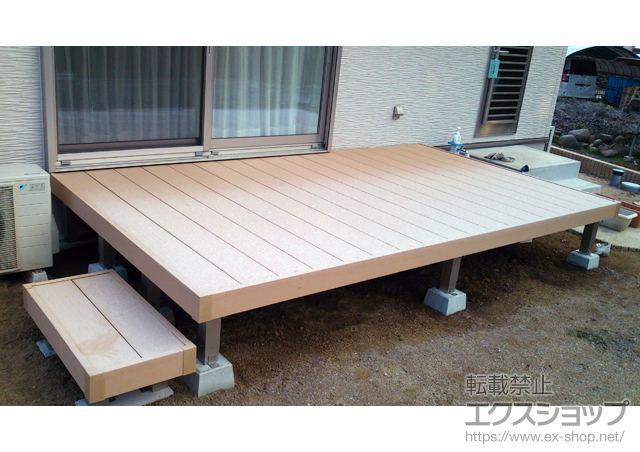 熊本県菊池市ののウッドデッキ リウッドデッキ 200 単体 ＋リウッドデッキ 200 単体 施工例