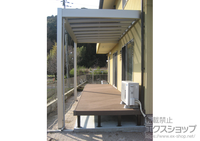 山口県山口市ののテラス屋根 リレーリア テラス屋根 積雪〜20cm対応 施工例