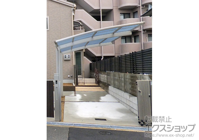 大阪府枚方市ののカーポート レイナポート 単体 積雪〜20cm対応 施工例