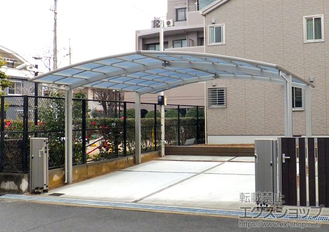 大阪府枚方市ののカーポート レイナポート M合掌 積雪〜20cm対応 施工例