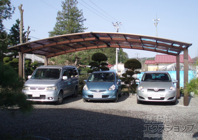 福島県白河市ののカーポート レイナトリプルポート 積雪〜20cm対応 施工例