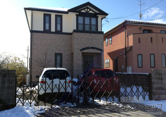 岐阜県揖斐郡大野町ののカーゲート トリップゲート PB型 ノンレール 両開き 施工例