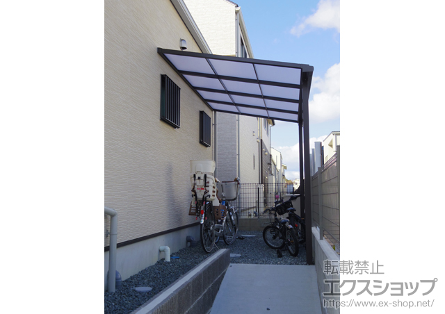 兵庫県神戸市ののテラス屋根 ライザーテラスII F型 テラスタイプ 単体 積雪〜20cm対応 施工例