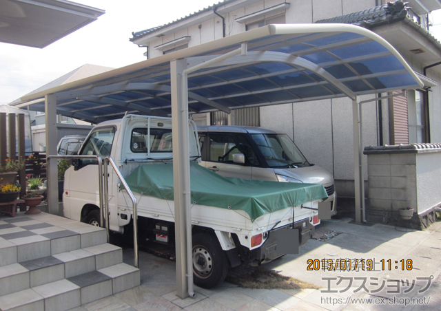 鹿児島県鹿児島市ののカーポート レイナツインポート 積雪〜20cm対応 施工例