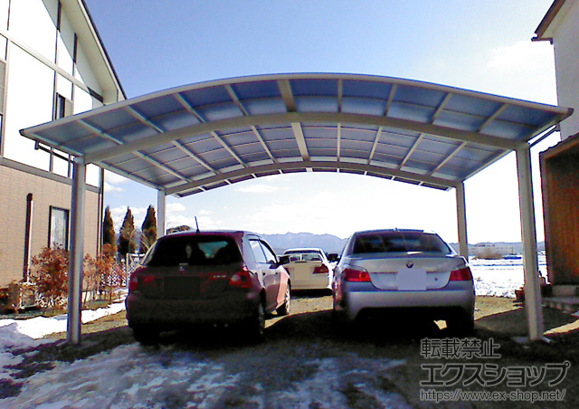 長野県佐久市ののカーポート レイナツインポート 積雪〜20cm対応 施工例