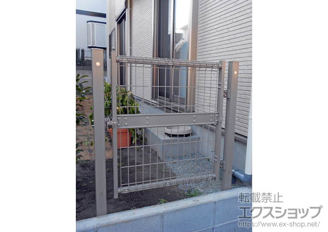 神奈川県横浜市のの門扉 ハイグリッド門扉N8型 片開き 柱使用 施工例