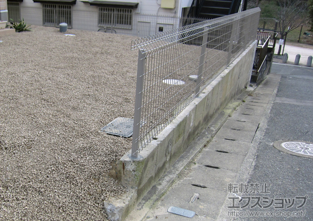 福岡県福岡市ののフェンス・柵 メッシュフェンス G10-R フリー支柱タイプ 施工例