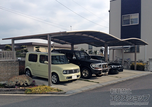 香川県高松市のLIXIL リクシル（トステム）のカーポート カーブポートシグマIII ワイド 積雪〜20cm対応 施工例