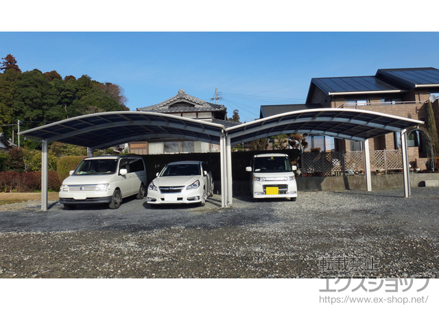 滋賀県甲賀市ののカーポート レイナツインポートZ 積雪〜20cm対応 施工例