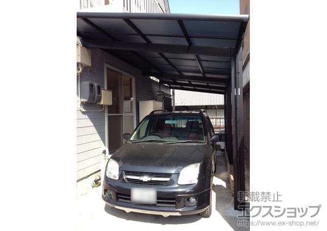 広島県広島市のLIXIL リクシル（トステム）のカーポート レークポートシグマIII 縦連棟 積雪〜30cm対応 施工例