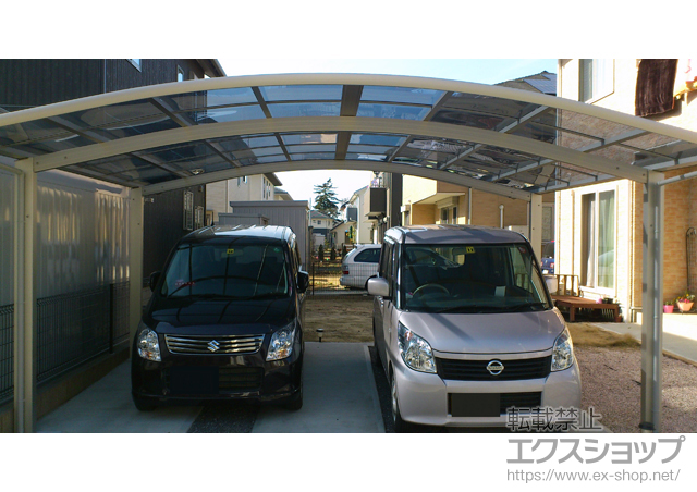 茨城県かすみがうら市ののカーポート レイナツインポート 積雪〜20cm対応 施工例