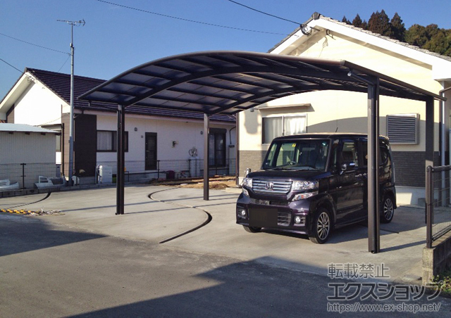 宮崎県小林市ののカーポート レイナツインポート 積雪〜20cm対応 施工例