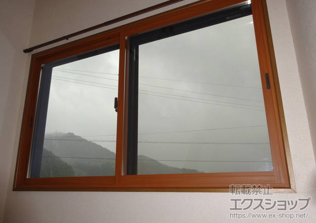 山口県岩国市のの二重窓（内窓） インプラス ダストバリア仕様 引違い窓(浴室仕様) 2枚建 ユニットバス納まり 施工例