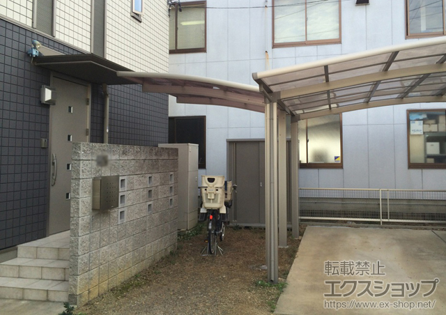 愛知県西尾市ののサイクルポート・駐輪場 レイナポートグランミニ 積雪〜20cm対応 施工例