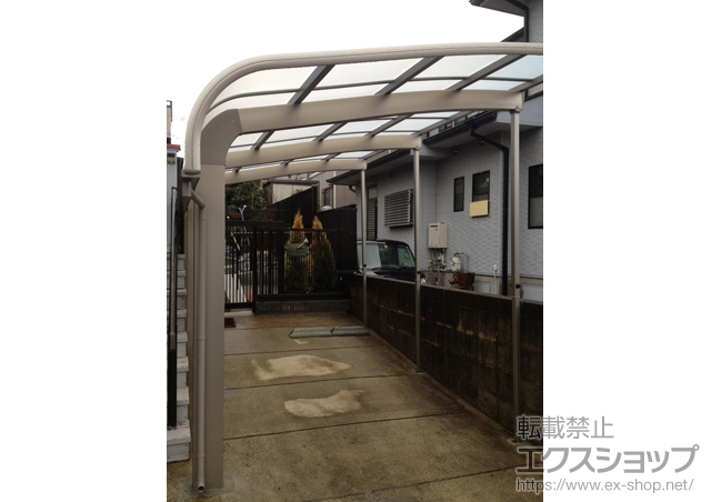 宮城県仙台市のLIXIL リクシル（トステム）のカーポート テールポートシグマIII 1500 積雪〜50cm対応+テールポートシグマIII 1500用 着脱式サポート ロング柱23用 施工例