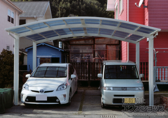 鹿児島県姶良市ののカーポート レイナツインポートZ 積雪〜20cm対応 施工例
