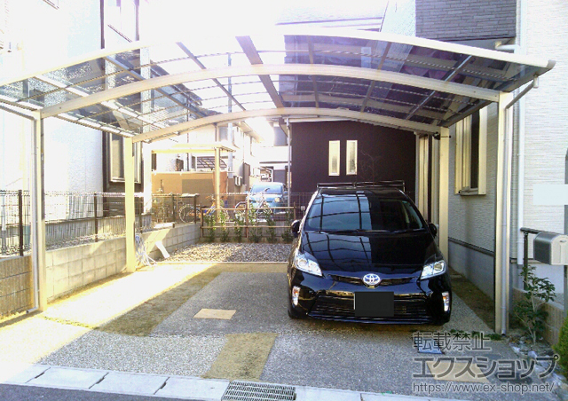 愛知県豊田市ののカーポート プレシオスポート ワイド 積雪〜20cm対応 施工例