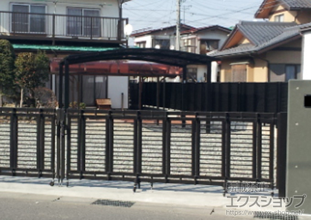 長野県長野市のLIXIL リクシル（トステム）のカーポート カーブポートシグマIII ワイド 積雪〜30cm対応 施工例