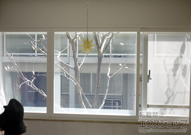 兵庫県神戸市のの二重窓（内窓） プラマード　引き違い窓　3枚建て（外・内・内） 施工例