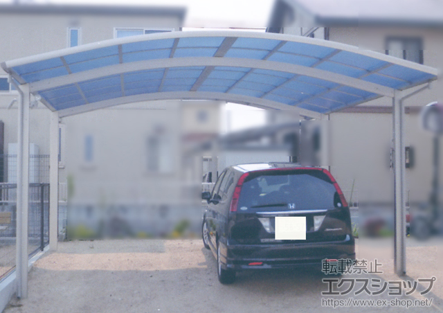 岡山県岡山市ののカーポート レイナツインポート 積雪〜20cm対応 施工例