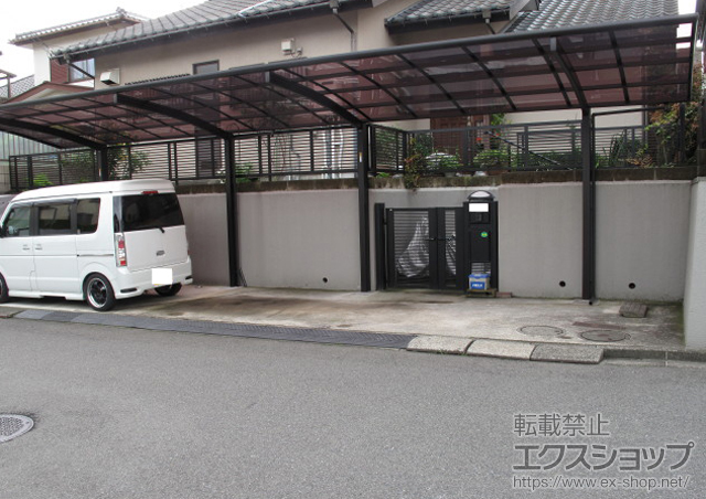 神奈川県横浜市ののカーポート レイナポート 縦連棟 積雪〜20cm対応 施工例