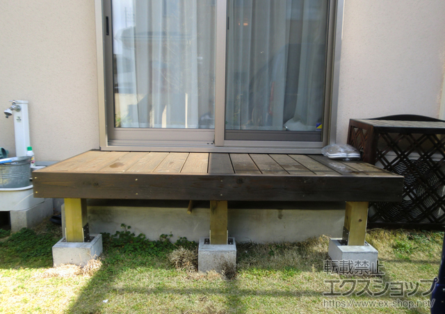 東京都日野市ののウッドデッキ ウッドデッキ ウェスタン・レッドシダー 束柱仕様 施工例