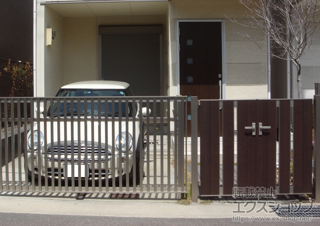 兵庫県神戸市のの門扉 ライフモダンII SA型 両開き 施工例
