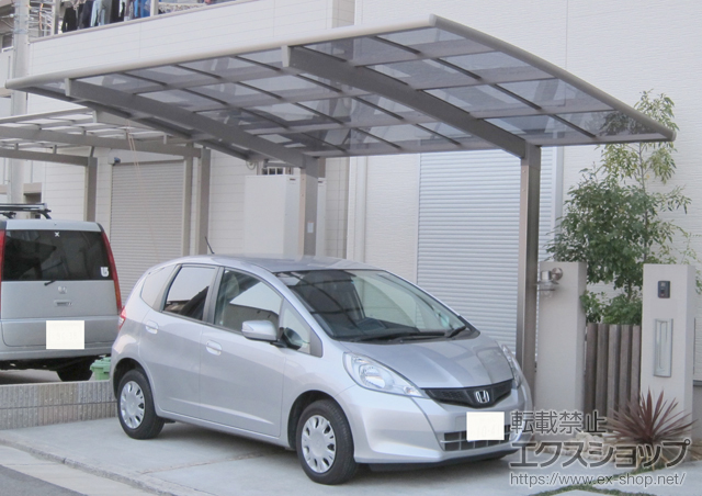 大阪府泉大津市のLIXIL リクシル（トステム）のカーポート カーブポートシグマIII　積雪〜30cm対応 施工例