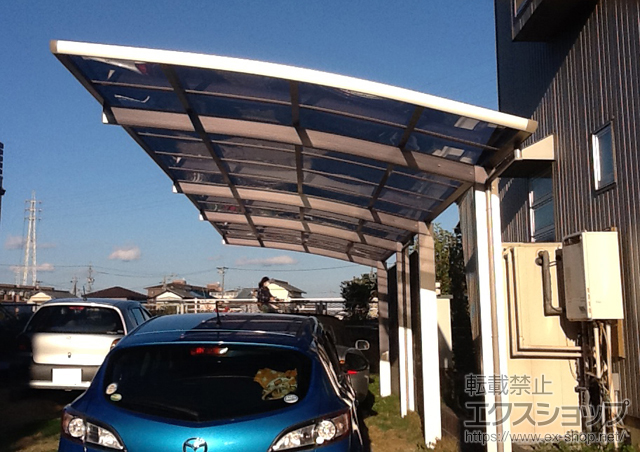 静岡県浜松市ののカーポート レイナポート 縦連棟 積雪〜20cm対応 施工例