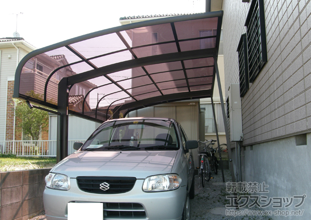 愛知県豊橋市ののカーポート レイナキャップポート 積雪〜20cm対応+着脱式サポート 2本入り 施工例