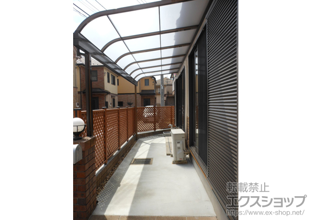 千葉県船橋市ののテラス屋根 ライザーテラスII R型 テラスタイプ 単体 積雪〜20cm対応 施工例