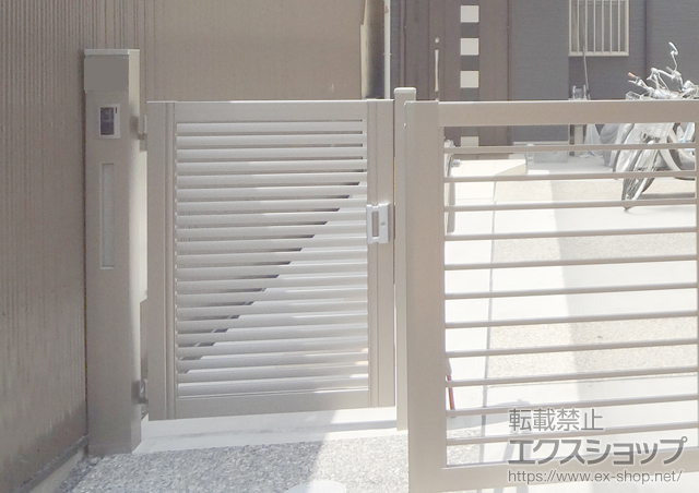 京都府京都市のの門扉 プリレオ R3型片開き 施工例