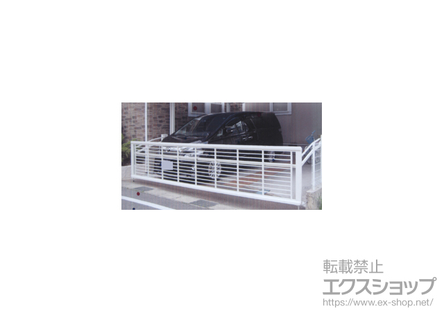 愛知県知立市ののカーゲート エクスラインアップゲート ワイド 1型 手動タイプ 施工例