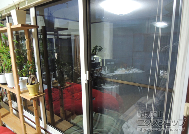 奈良県生駒郡平群町のの二重窓（内窓） インプラス ダストバリア仕様 引違い窓 4枚建 施工例