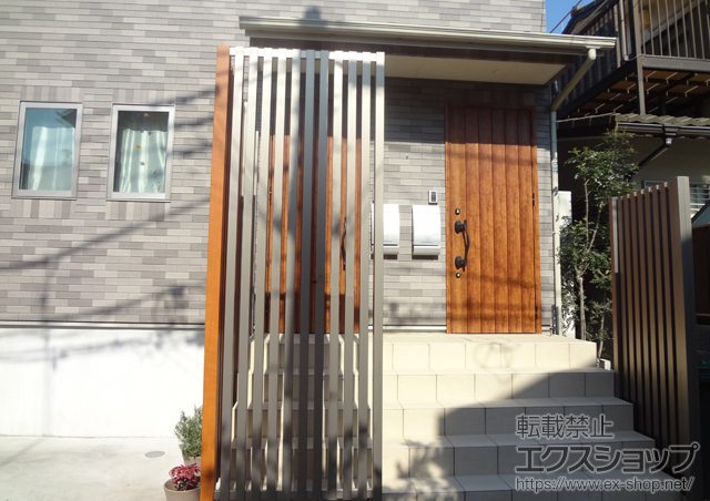 神奈川県藤沢市ののフェンス・柵 ガーデンスクリーン LALAスクリーン 9型 ＜たて格子タイプ＞ 施工例